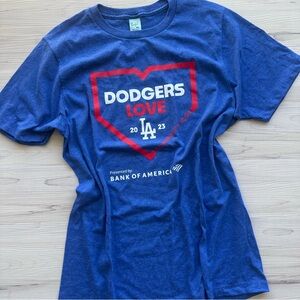 NWOT Pacific Dodgers Love Blue Oversized Women's Tee